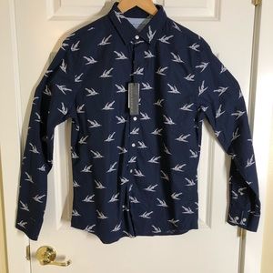 NEW Banana Republic LUXE Poplin untuck slim fit